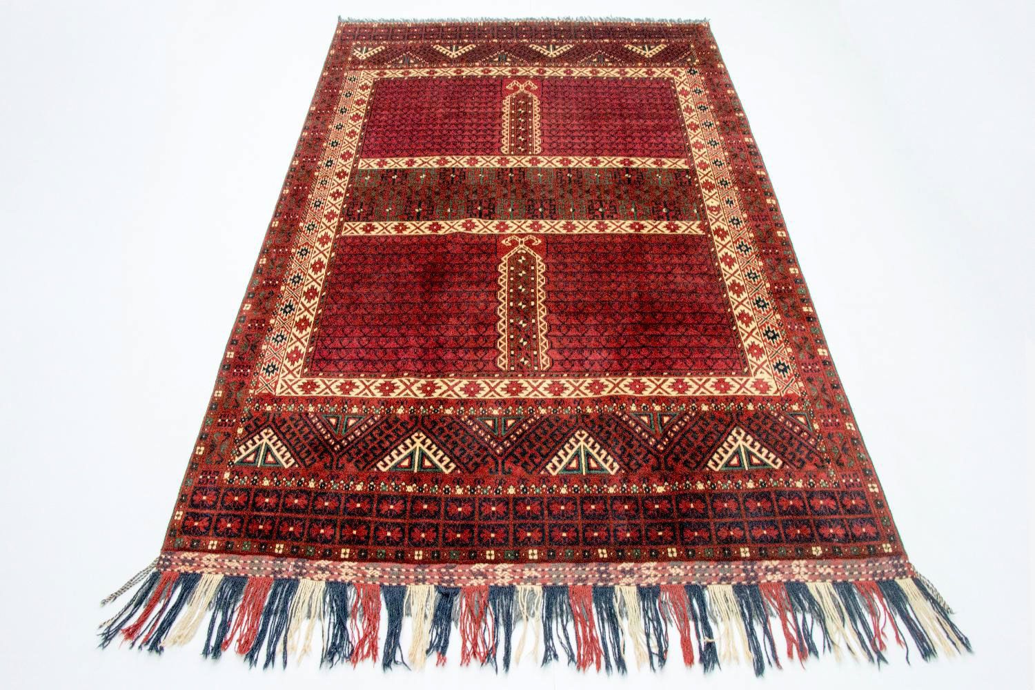 Tapis afghan - Hatschlu - 293 x 203 cm - rouge