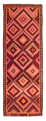 Tapis de couloir Tapis Kelim - Vieux - 370 x 140 cm - multicolore