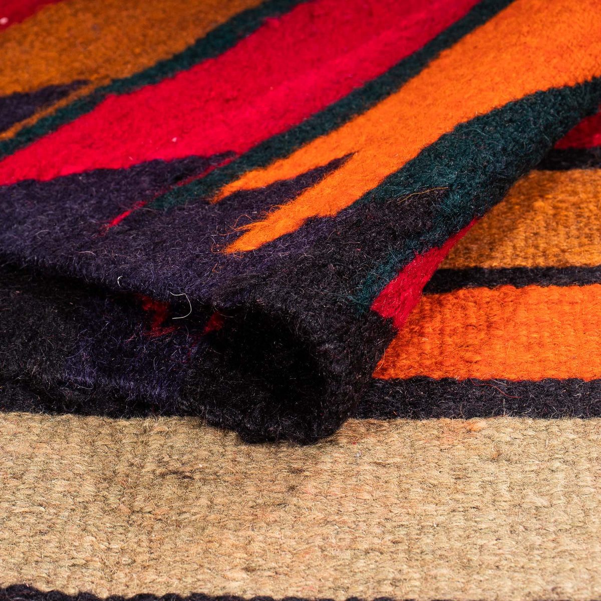 Tapis de couloir Tapis Kelim - Vieux - 350 x 150 cm - multicolore