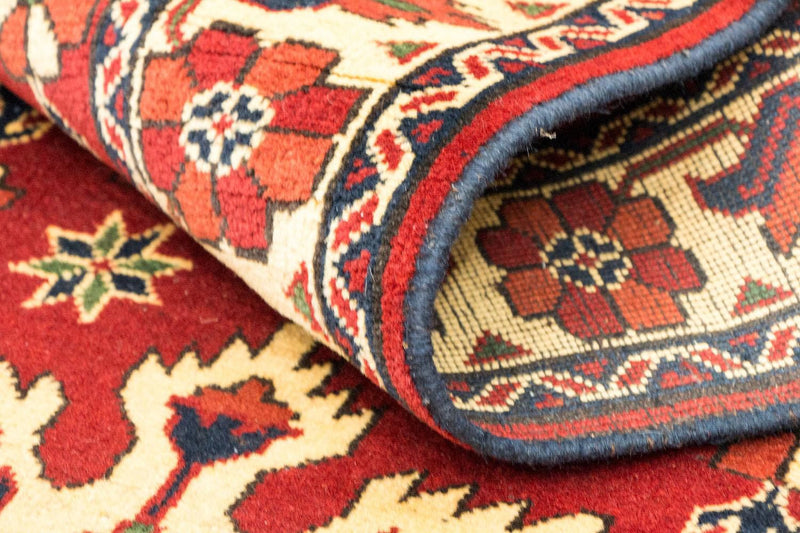 Tapis de couloir Tapis afghan - Hatschlu - 297 x 84 cm - rouge