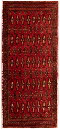 Tapis Turkaman - 130 x 60 cm - rouge