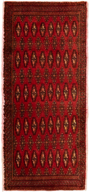 Tapis Turkaman - 130 x 60 cm - rouge