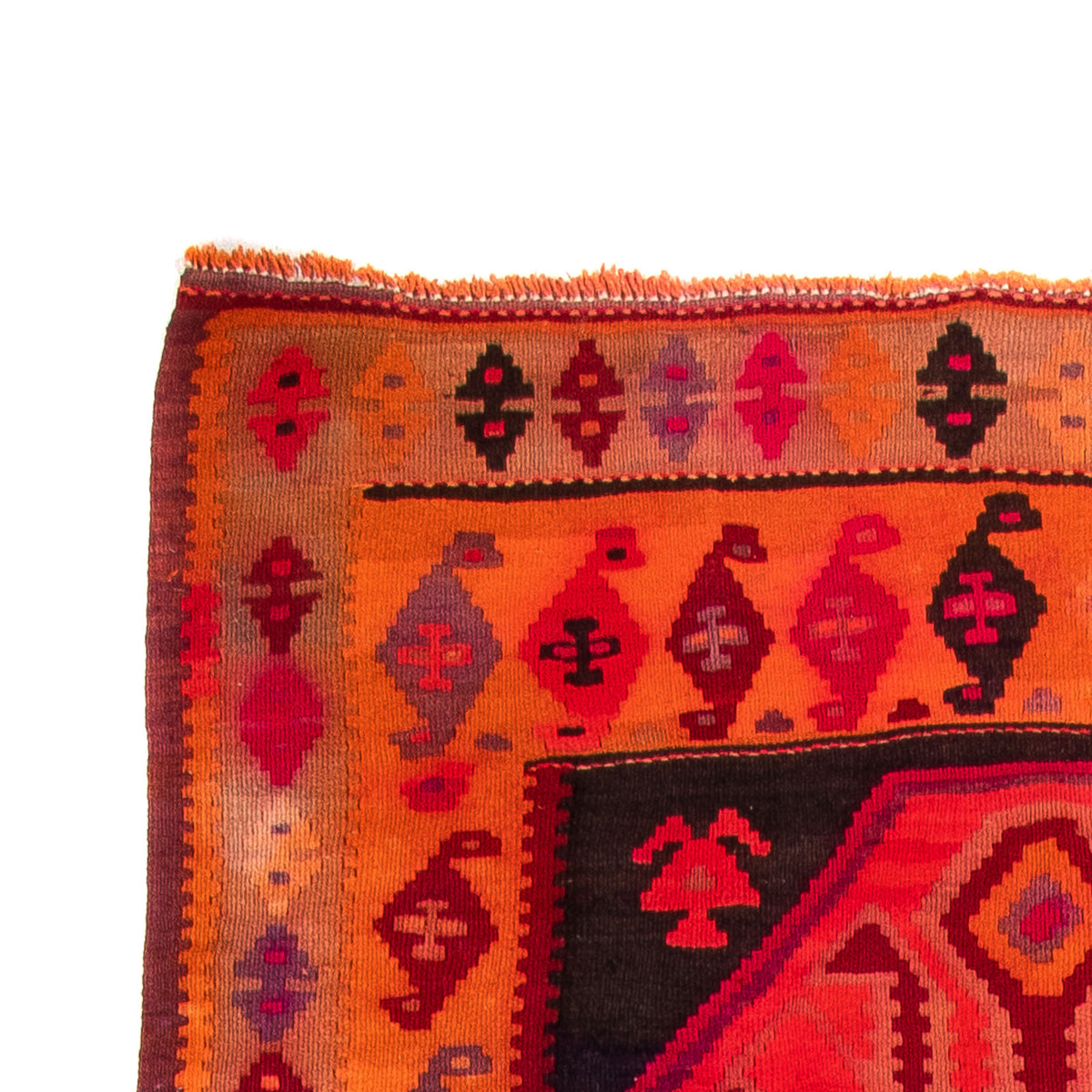 Tapis de couloir Tapis Kelim - Vieux - 360 x 140 cm - multicolore