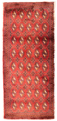 Tapis Turkaman - 130 x 60 cm - rouille