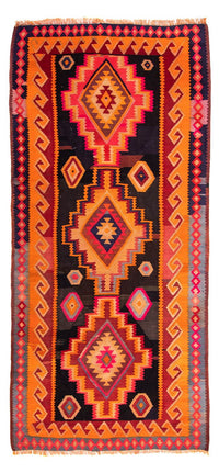 Tapis de couloir Tapis Kelim - Vieux - 320 x 155 cm - multicolore