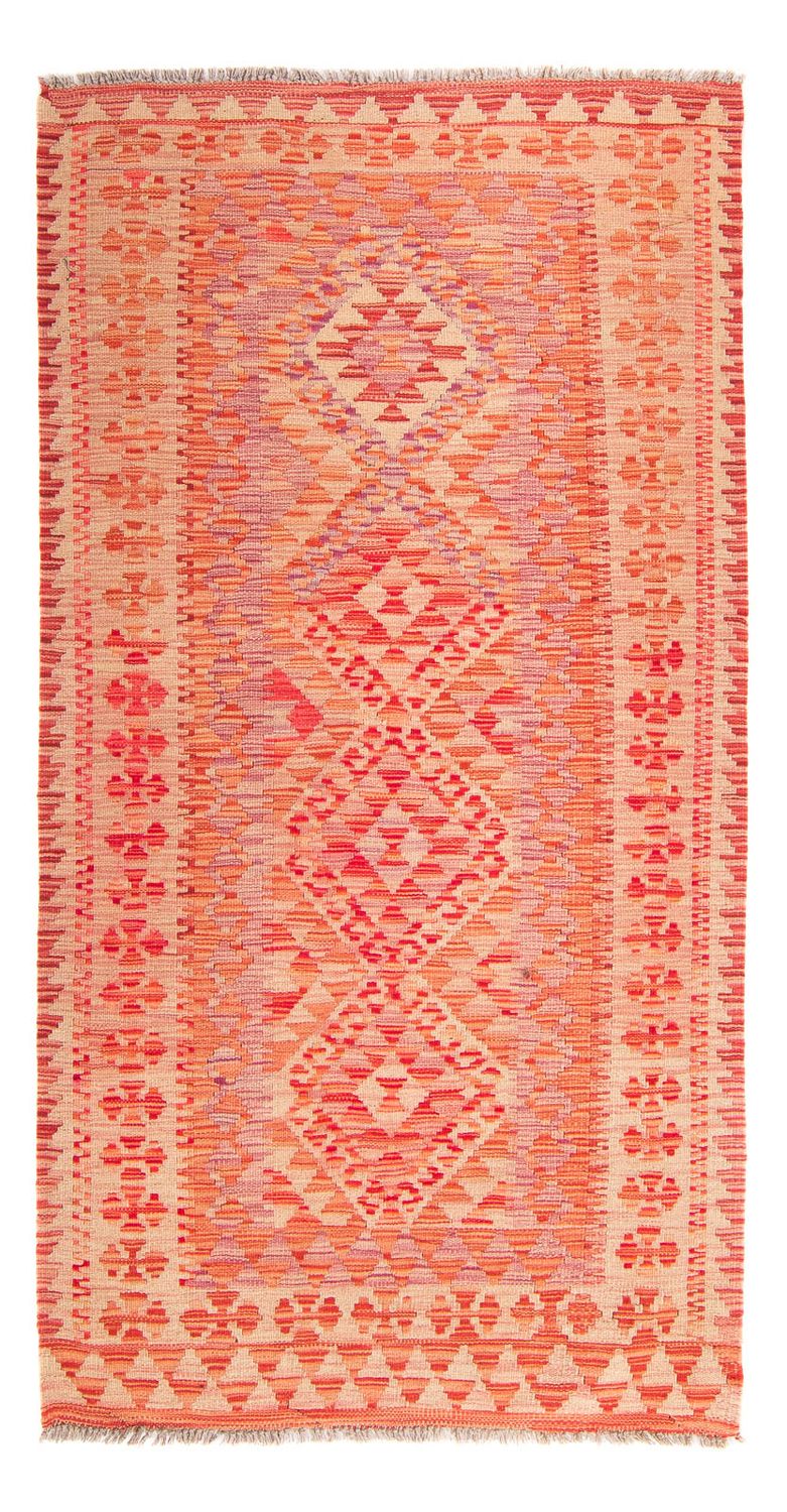Tapis Kelim - Splash - 185 x 101 cm - rouge clair