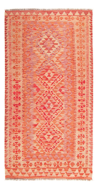 Tapis Kelim - Splash - 185 x 101 cm - rouge clair