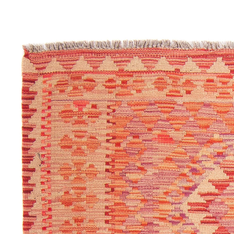 Tapis Kelim - Splash - 185 x 101 cm - rouge clair