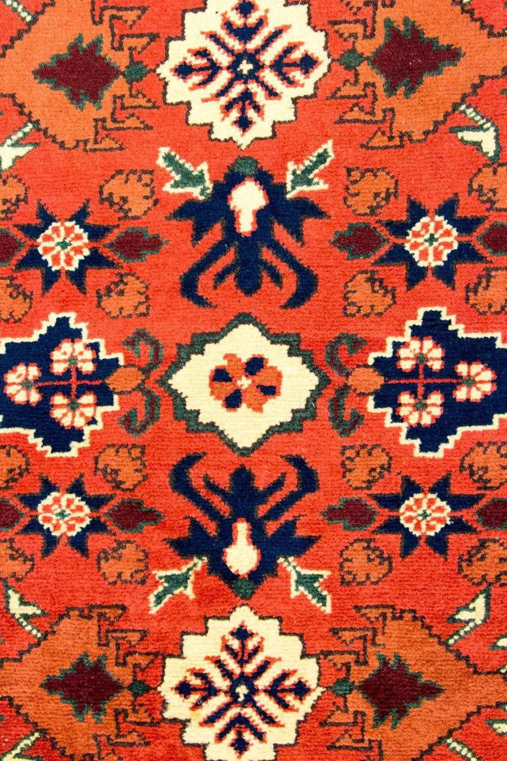 Tapis de couloir Tapis afghan - Hatschlu - 305 x 84 cm - orange