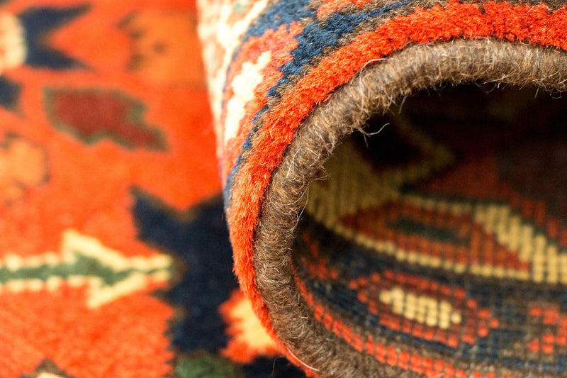 Tapis de couloir Tapis afghan - Hatschlu - 305 x 84 cm - orange