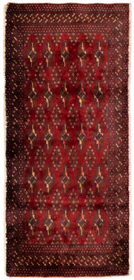 Tapis Turkaman - 130 x 60 cm - rouge