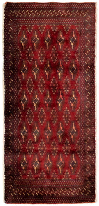 Tapis Turkaman - 130 x 60 cm - rouge