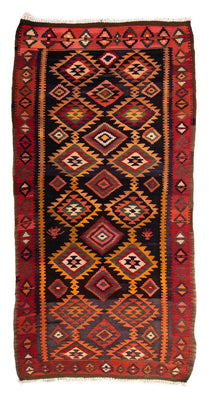 Tapis Kelim - Vieux - 270 x 140 cm - multicolore