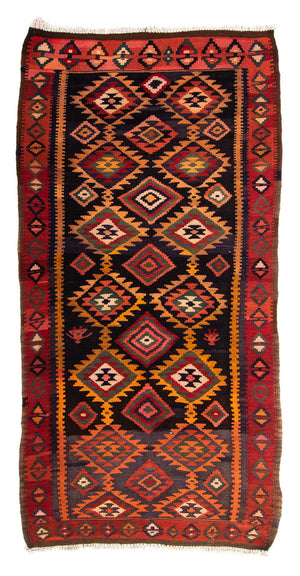 Tapis Kelim - Vieux - 270 x 140 cm - multicolore