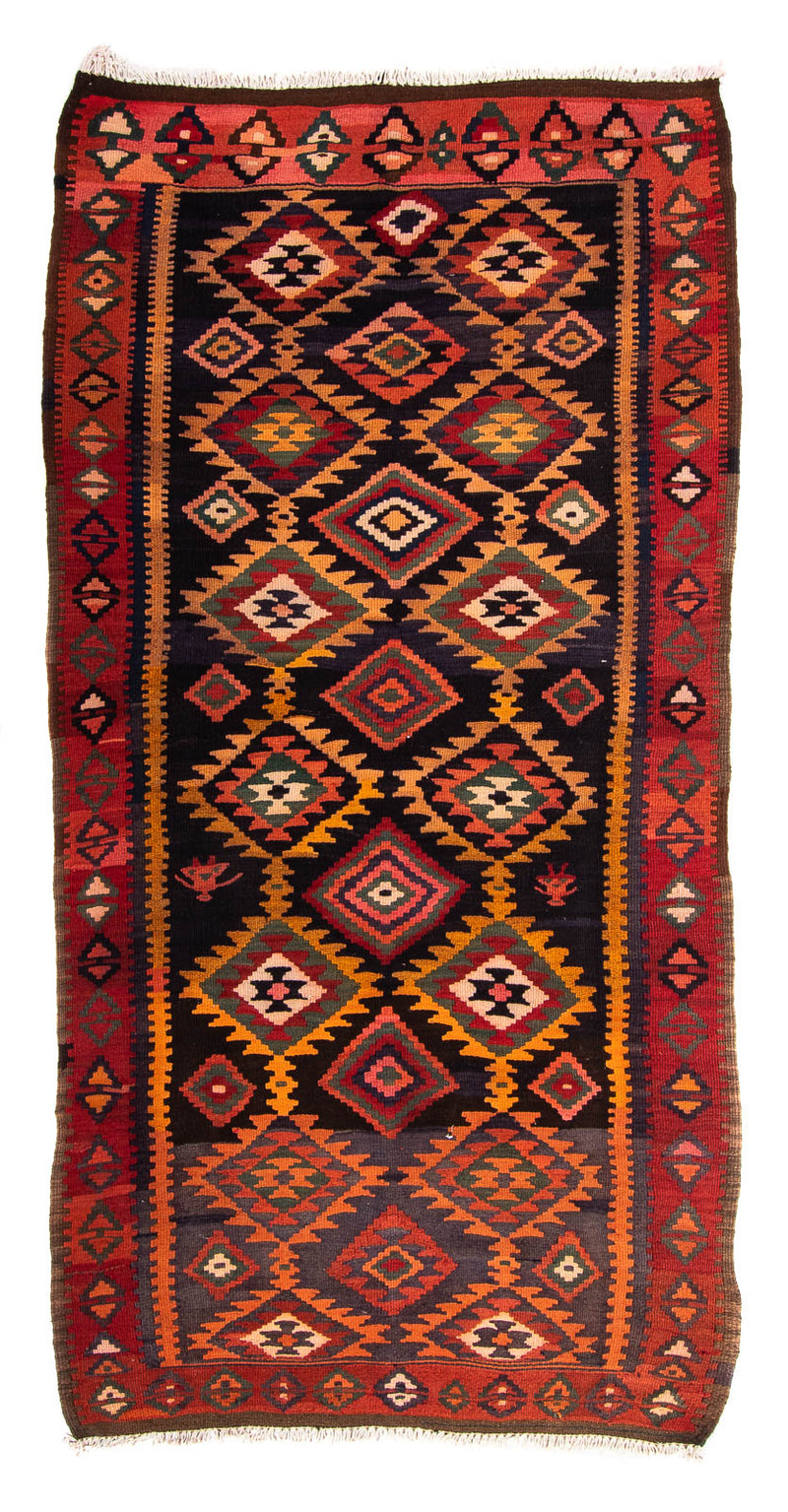 Tapis Kelim - Vieux - 270 x 140 cm - multicolore
