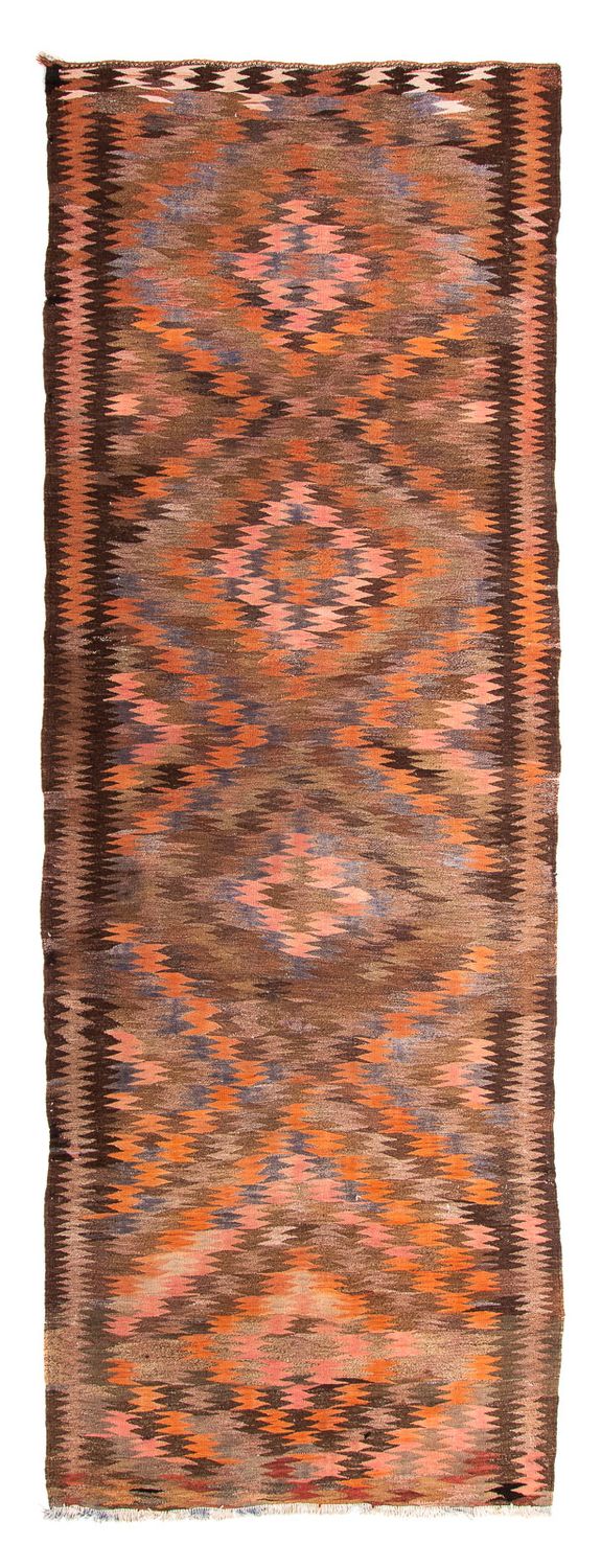 Tapis de couloir Tapis Kelim - Vieux - 380 x 140 cm - multicolore