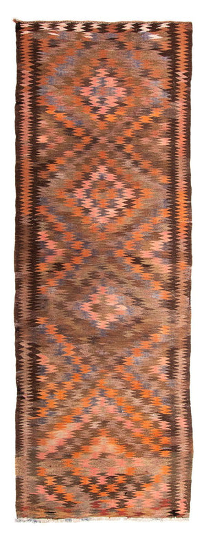 Tapis de couloir Tapis Kelim - Vieux - 380 x 140 cm - multicolore