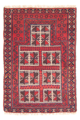 Tapis Belutsch - Tapis de prière - 127 x 80 cm - rouge