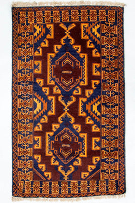 Tapis Belutsch - 140 x 83 cm - multicolore