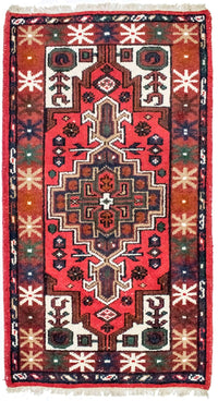Tapis oriental - 160 x 90 cm - rouge