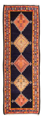 Tapis de couloir Tapis Kelim - Vieux - 330 x 120 cm - multicolore