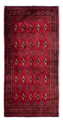 Tapis Turkaman - 130 x 60 cm - rouge foncé