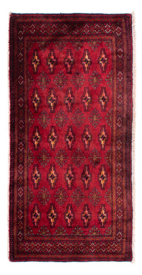 Tapis Turkaman - 130 x 60 cm - rouge foncé