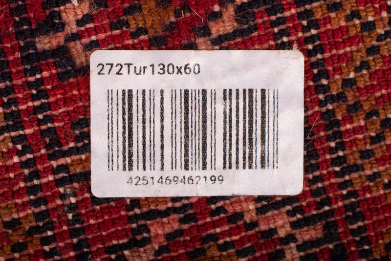 Tapis Turkaman - 130 x 60 cm - rouge foncé