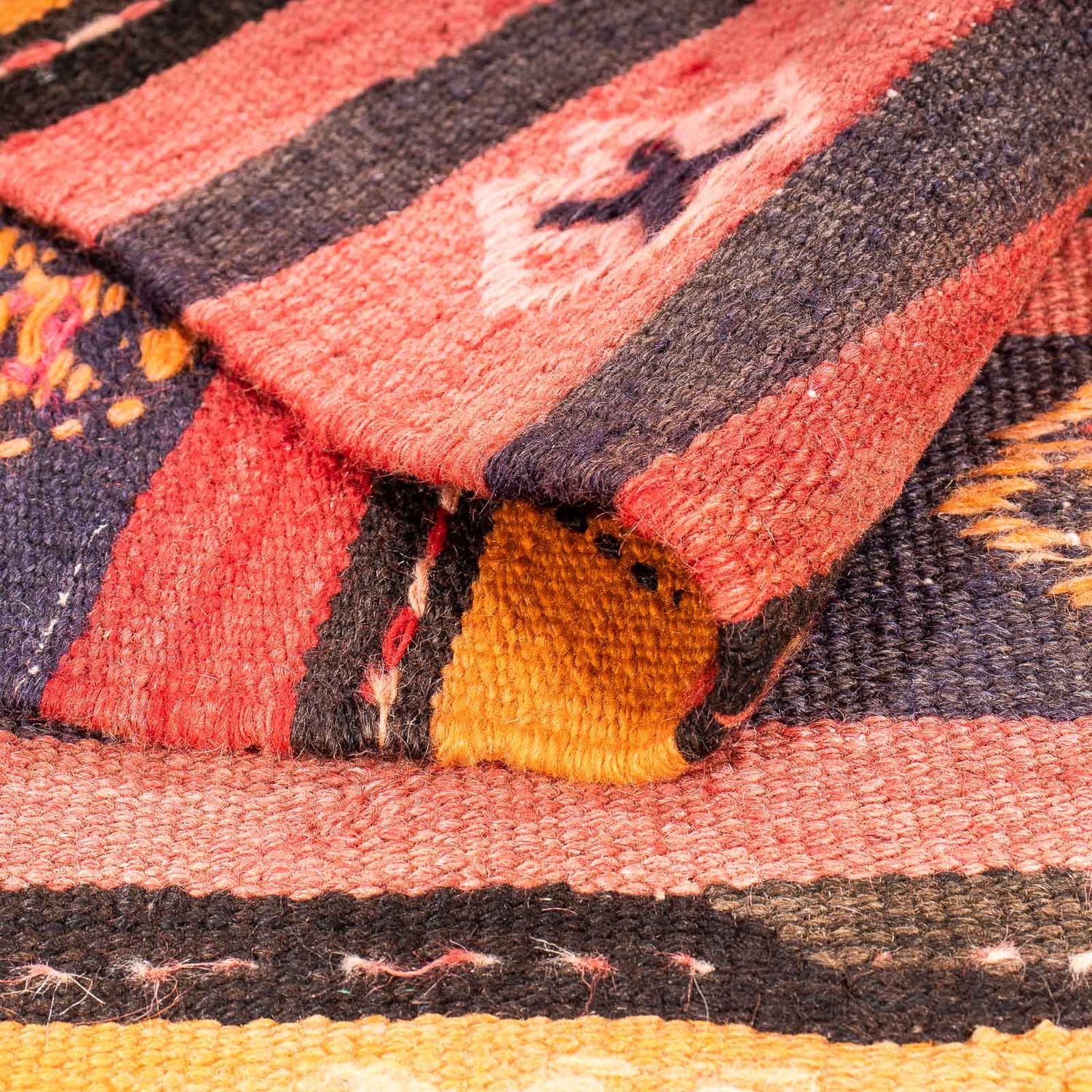 Tapis Kelim - Vieux - 210 x 150 cm - multicolore