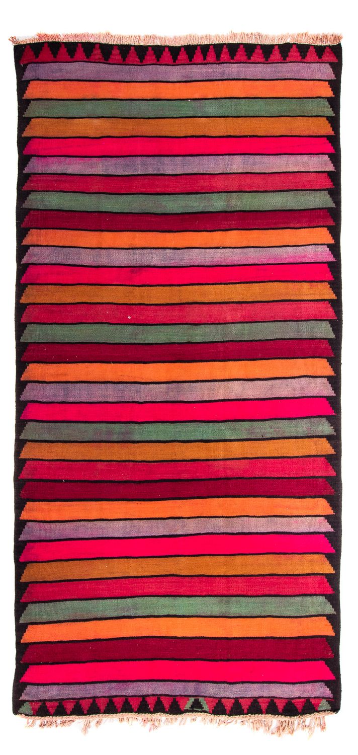 Tapis de couloir Tapis Kelim - Vieux - 330 x 150 cm - multicolore