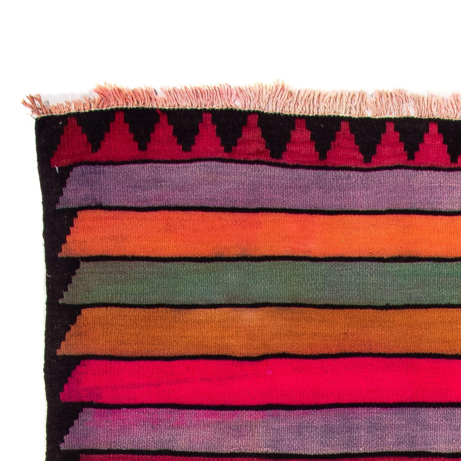 Tapis de couloir Tapis Kelim - Vieux - 330 x 150 cm - multicolore