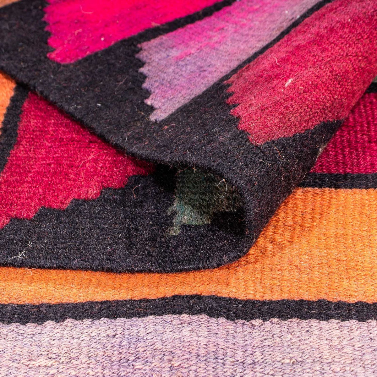 Tapis de couloir Tapis Kelim - Vieux - 330 x 150 cm - multicolore