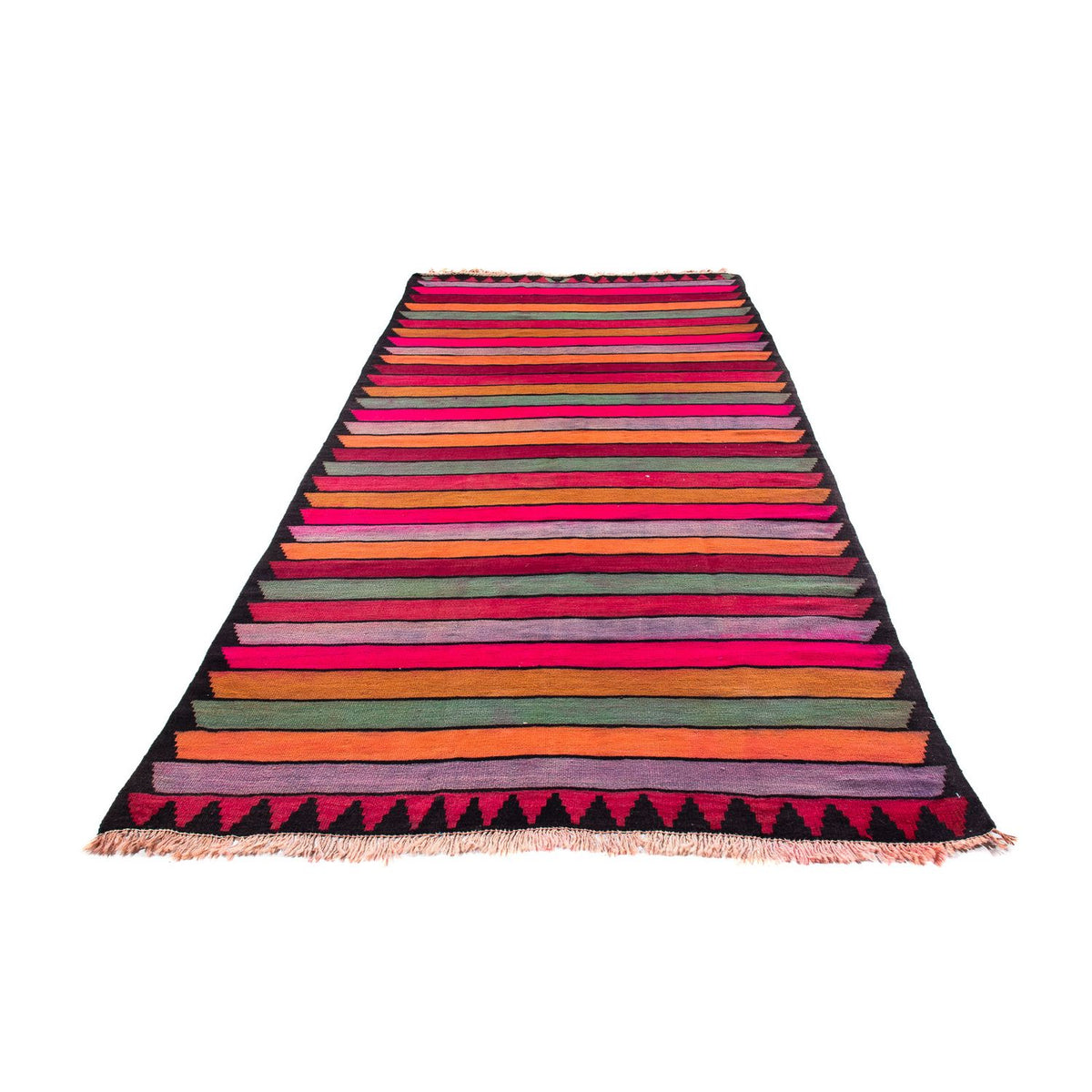 Tapis de couloir Tapis Kelim - Vieux - 330 x 150 cm - multicolore