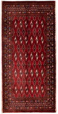 Tapis Turkaman - 130 x 60 cm - rouge