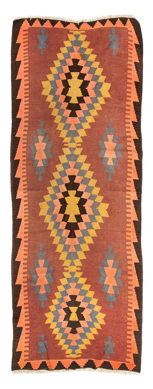 Tapis de couloir Tapis Kelim - Vieux - 295 x 115 cm - multicolore