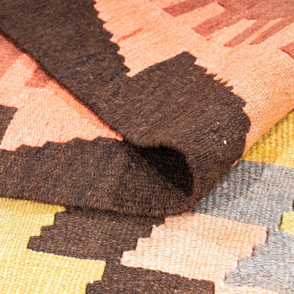 Tapis de couloir Tapis Kelim - Vieux - 295 x 115 cm - multicolore