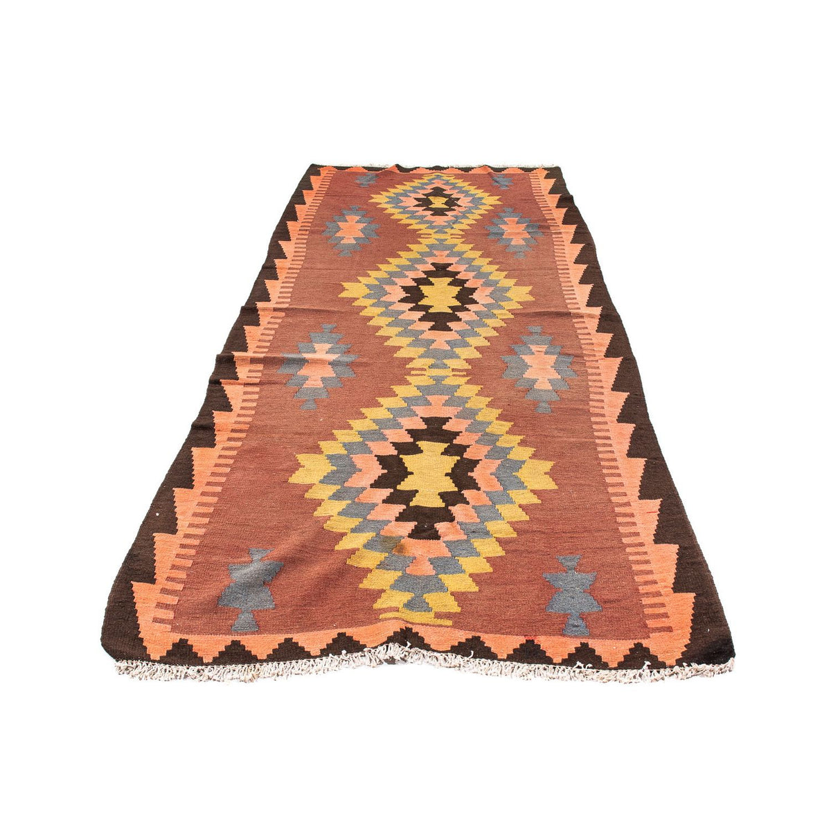 Tapis de couloir Tapis Kelim - Vieux - 295 x 115 cm - multicolore