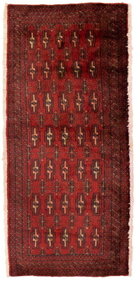 Tapis Turkaman - 130 x 60 cm - rouge