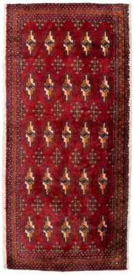 Tapis Turkaman - 130 x 60 cm - rouge