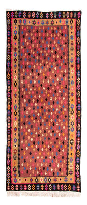 Tapis de couloir Tapis Kelim - Vieux - 330 x 145 cm - multicolore