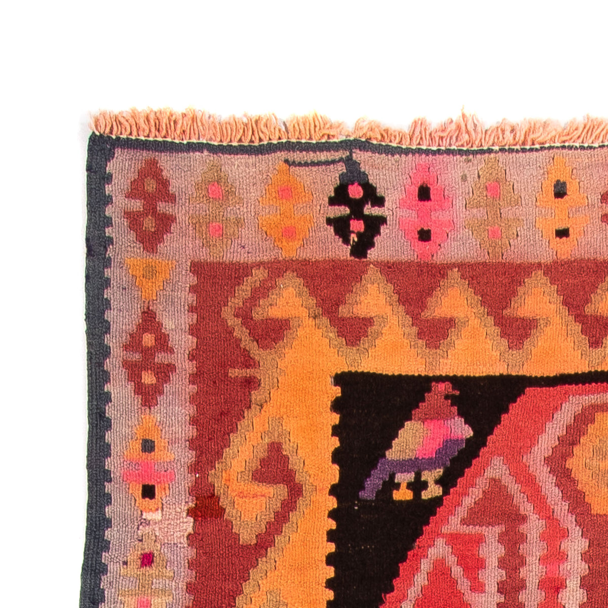 Tapis de couloir Tapis Kelim - Vieux - 265 x 110 cm - multicolore