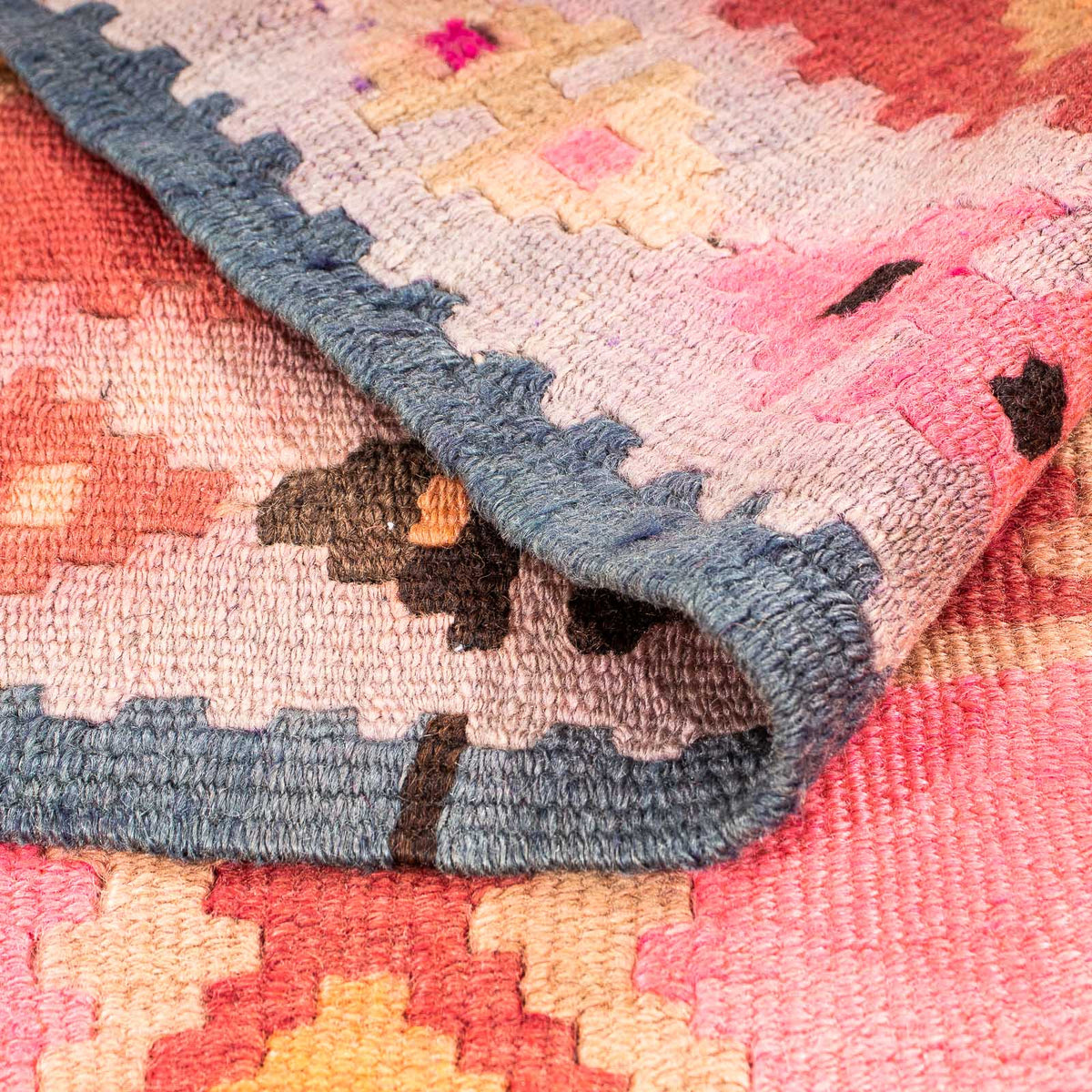 Tapis de couloir Tapis Kelim - Vieux - 265 x 110 cm - multicolore