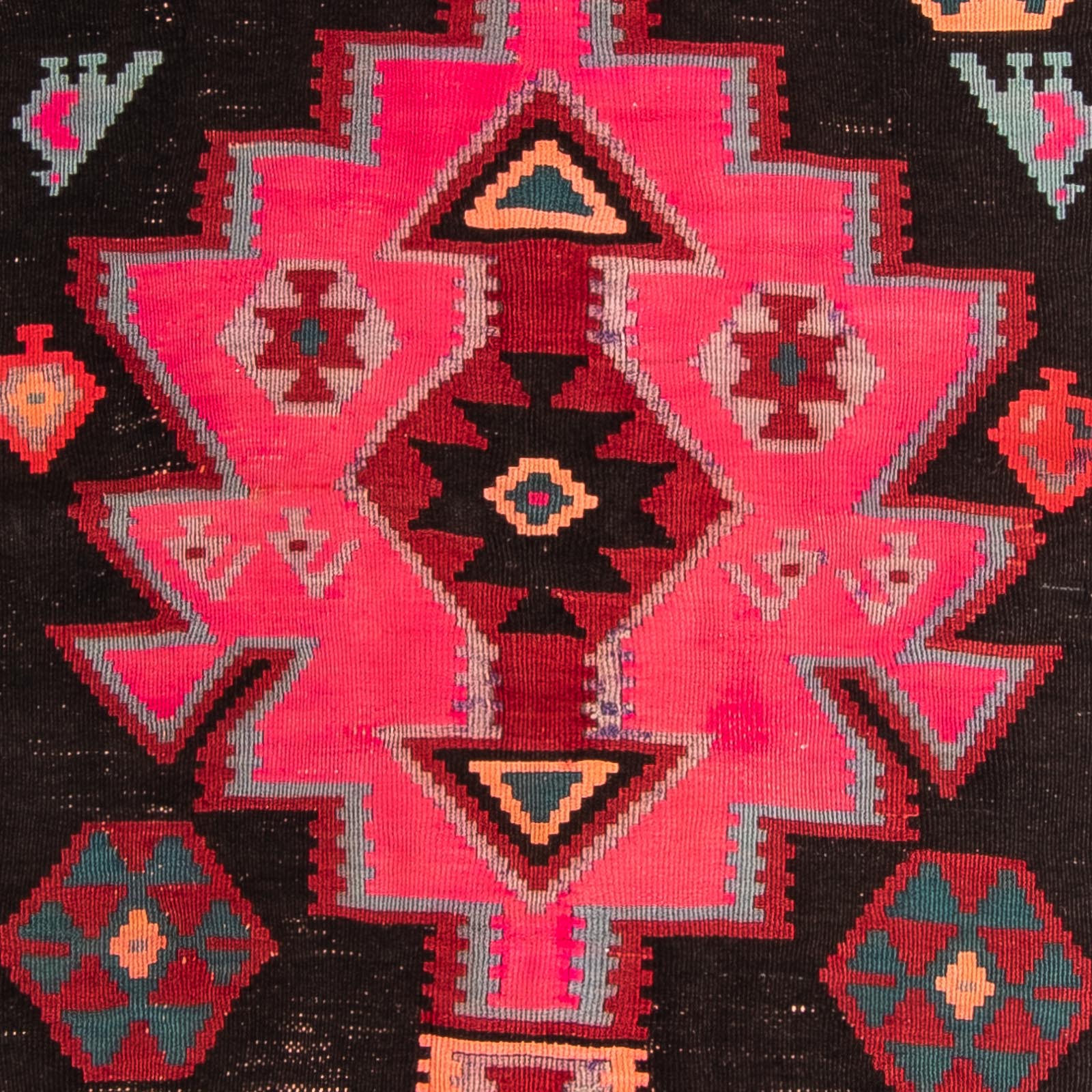 Tapis de couloir Tapis Kelim - Vieux - 320 x 145 cm - multicolore