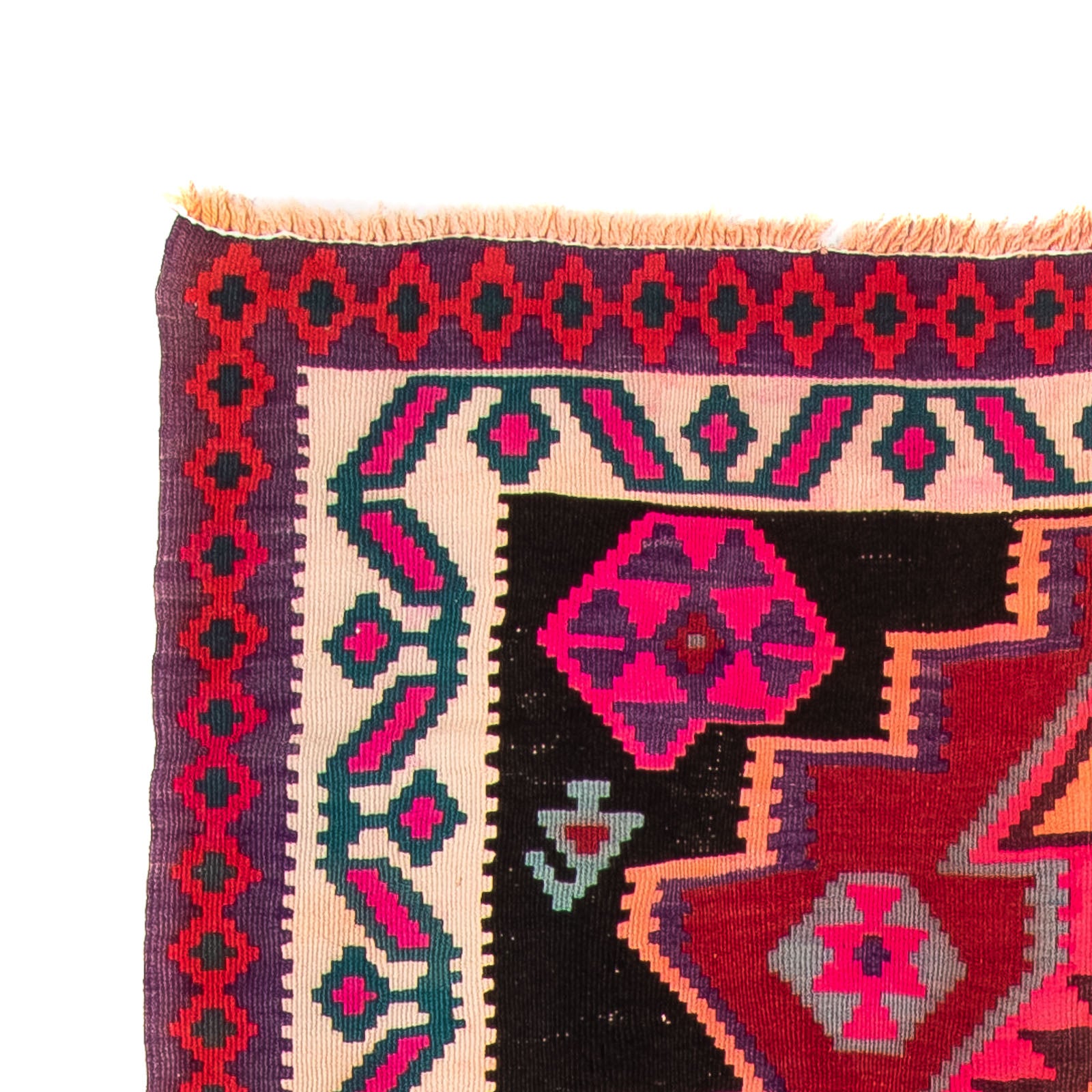 Tapis de couloir Tapis Kelim - Vieux - 320 x 145 cm - multicolore