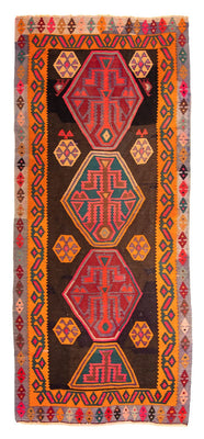 Tapis de couloir Tapis Kelim - Vieux - 330 x 155 cm - multicolore