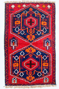 Tapis Belutsch - 136 x 80 cm - multicolore