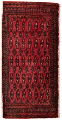 Tapis Turkaman - 130 x 60 cm - rouge