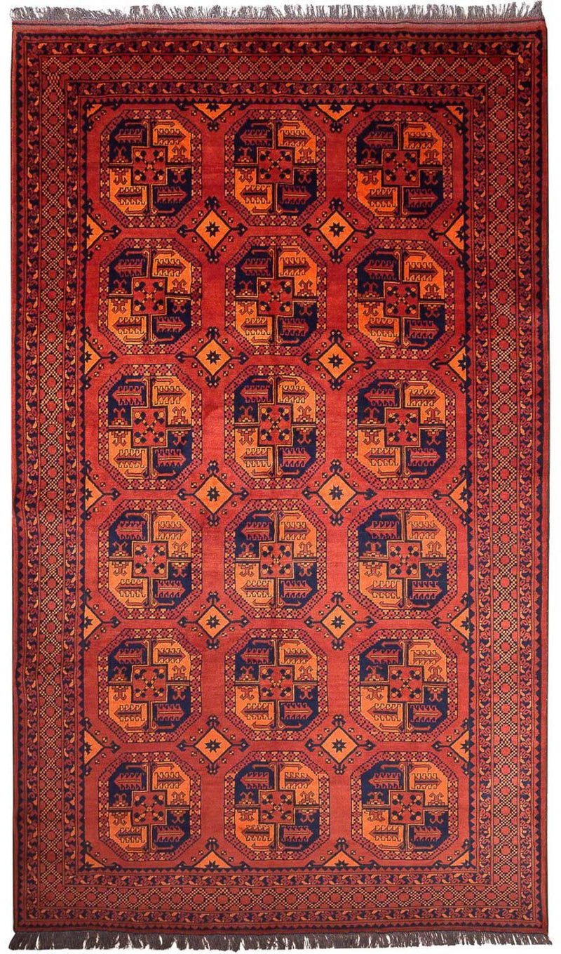 Tapis afghan - Kunduz - 300 x 199 cm - rouge