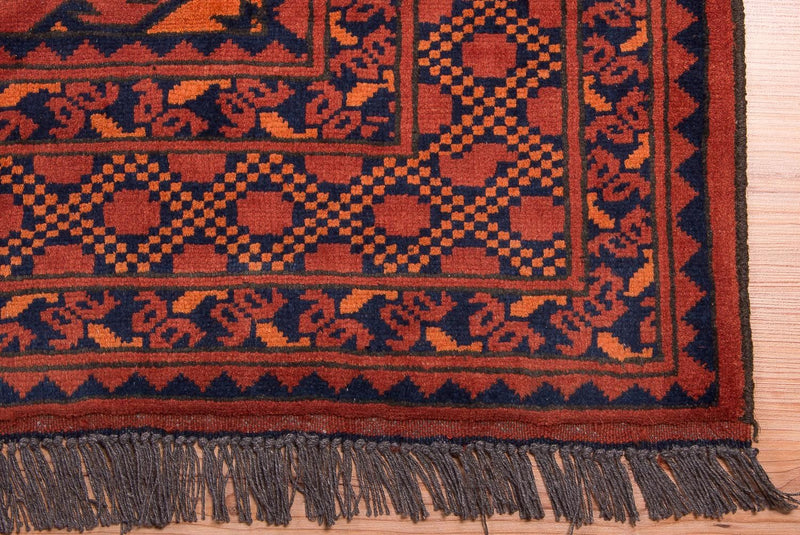 Tapis afghan - Kunduz - 300 x 199 cm - rouge