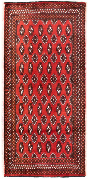 Tapis Turkaman - 130 x 60 cm - rouge